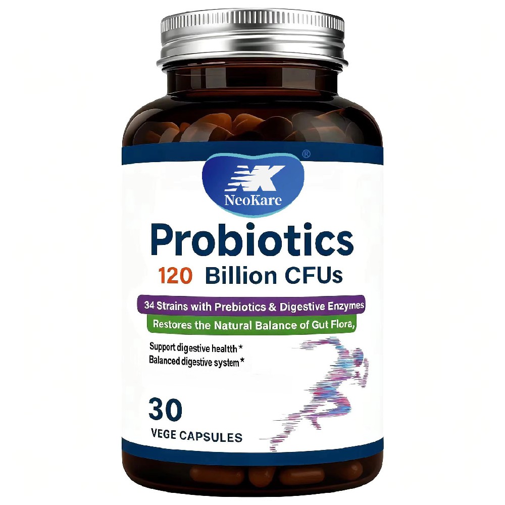 Private Label Digestive Enzymes Prebiotics Probiotics Capsules OEM Immune Support Gut Health Supplement for Adults Wholesale