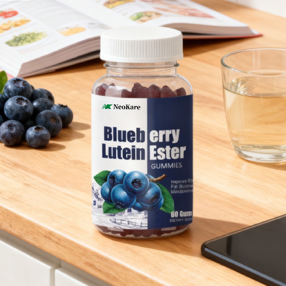 Private Label Blueberry Lutein Zeaxanthin Gummies OEM Eye Health Vision Support Supplement Adults Kids Chewable Natural