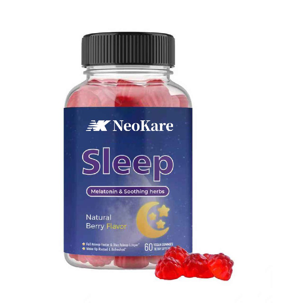 OEM ODM Natural Melatonin Sleep Aid Gummies Halal Certified Immune Support Delicious Dietary Supplement for Adults Kids Private